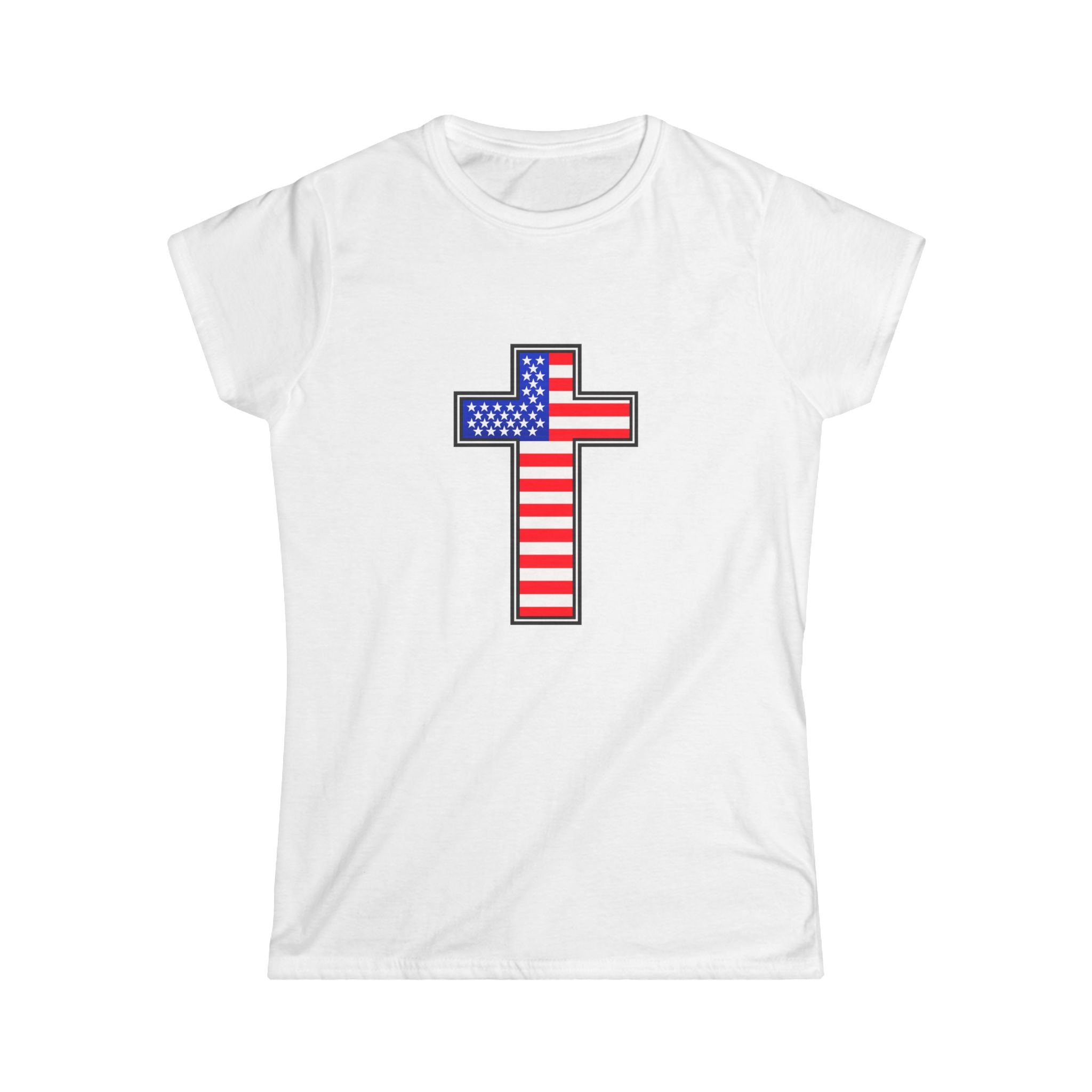 American Flag Cross Women's T-Shirt