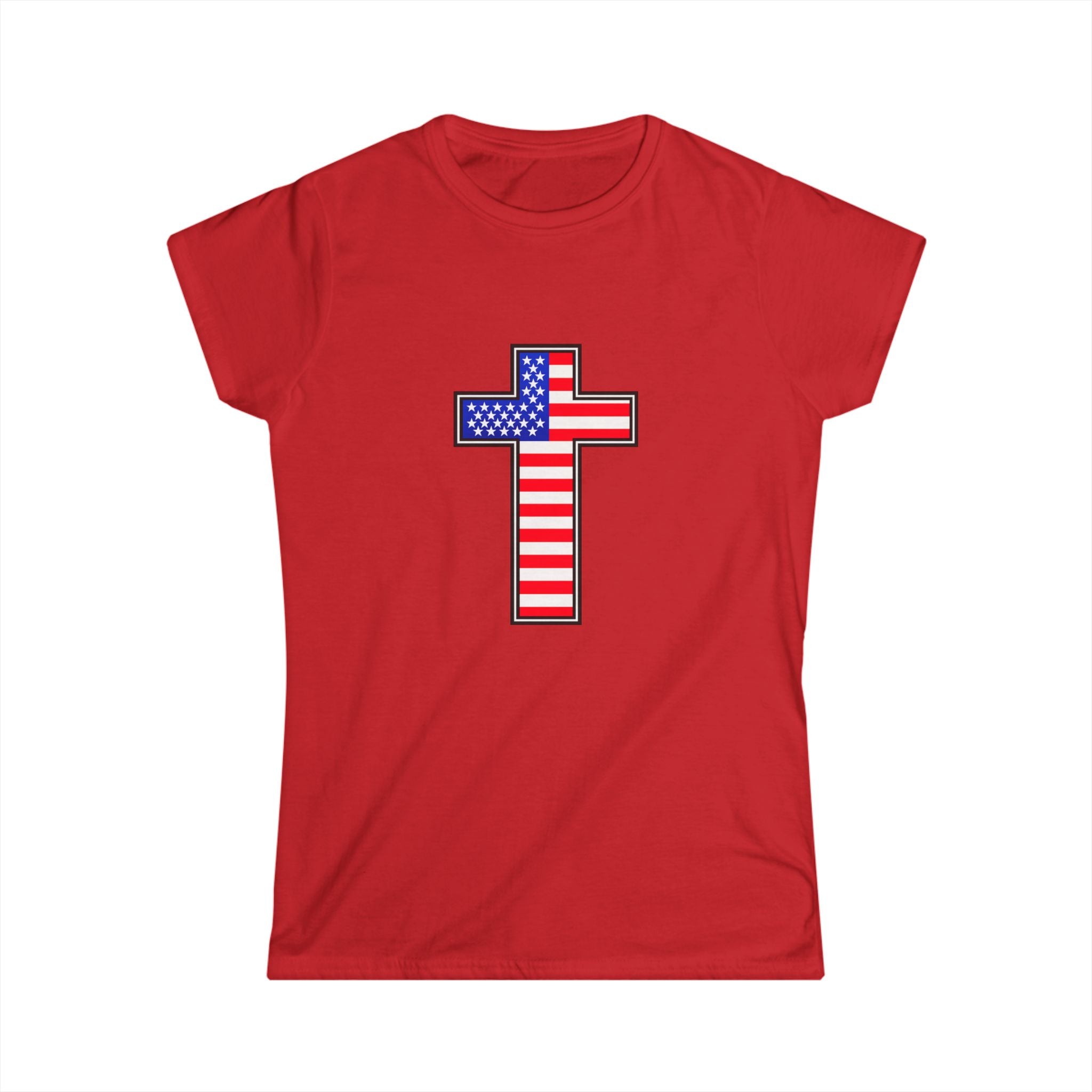 American Flag Cross Women's T-Shirt