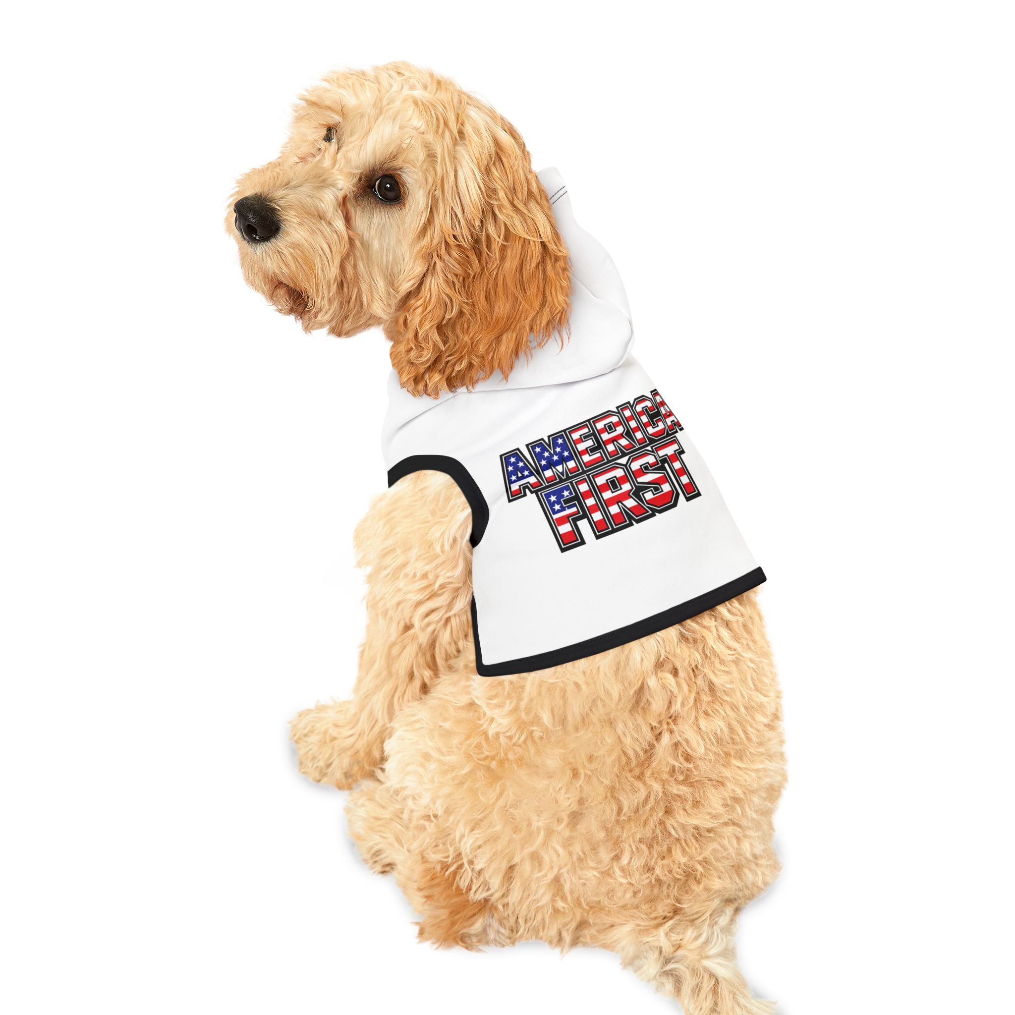 America First Pet Hoodie Patriotic Dog & Cat Hoodie