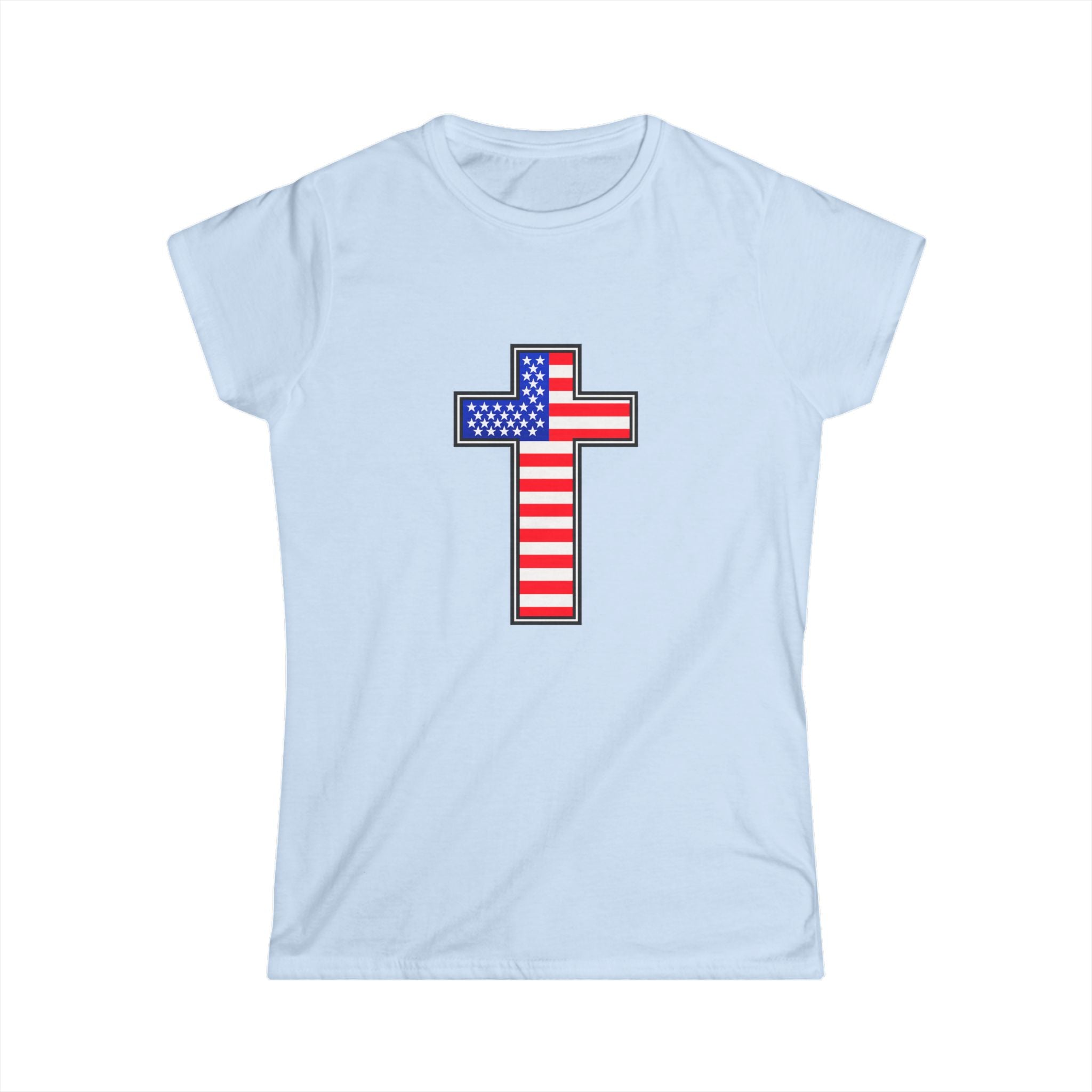 American Flag Cross Women's T-Shirt