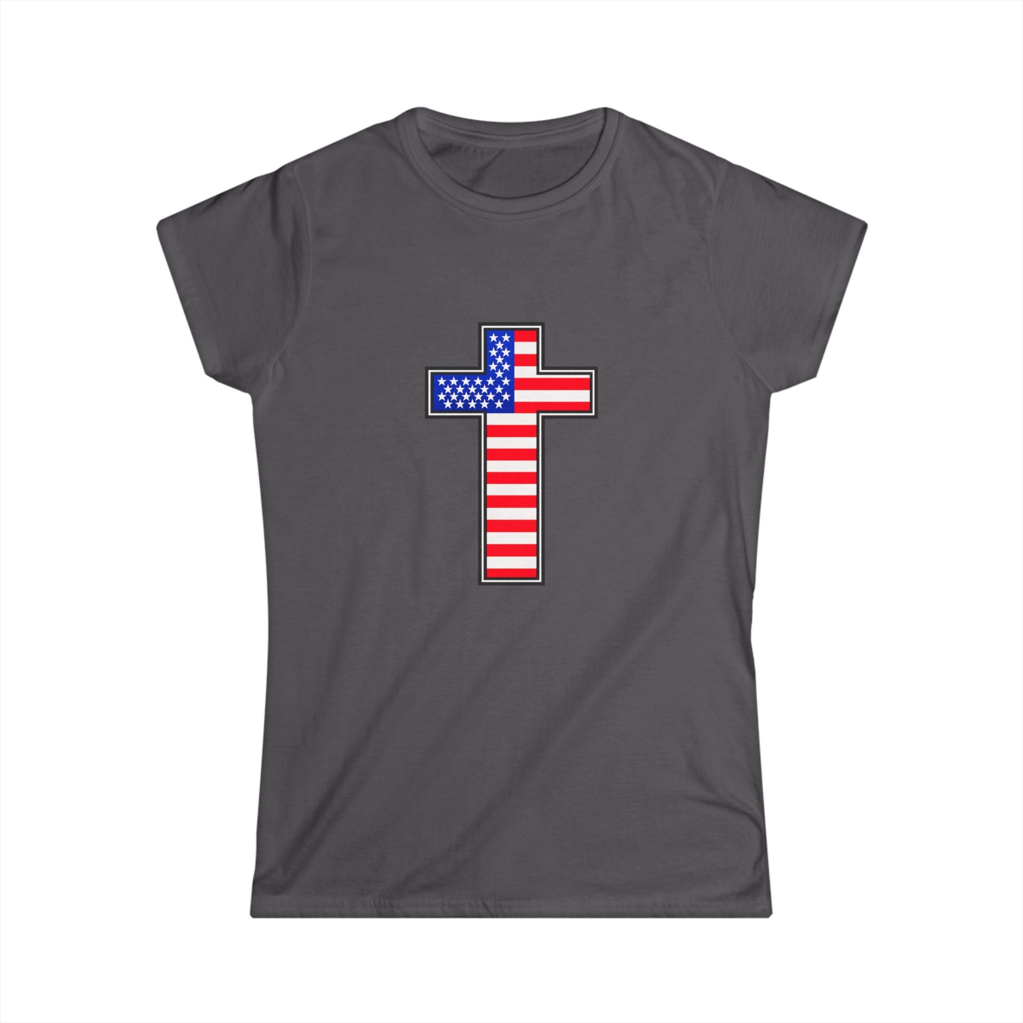 American Flag Cross Women's T-Shirt
