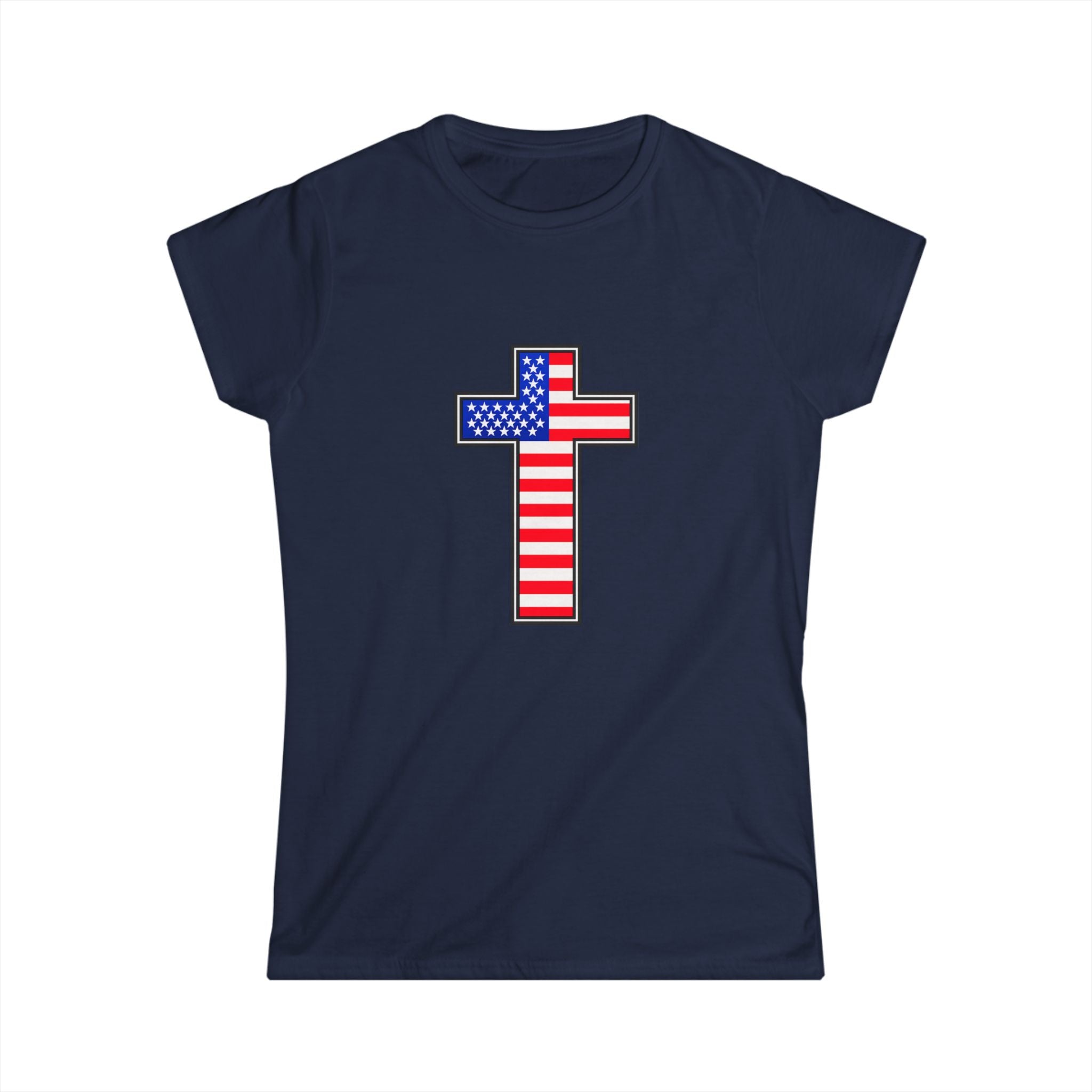 American Flag Cross Women's T-Shirt