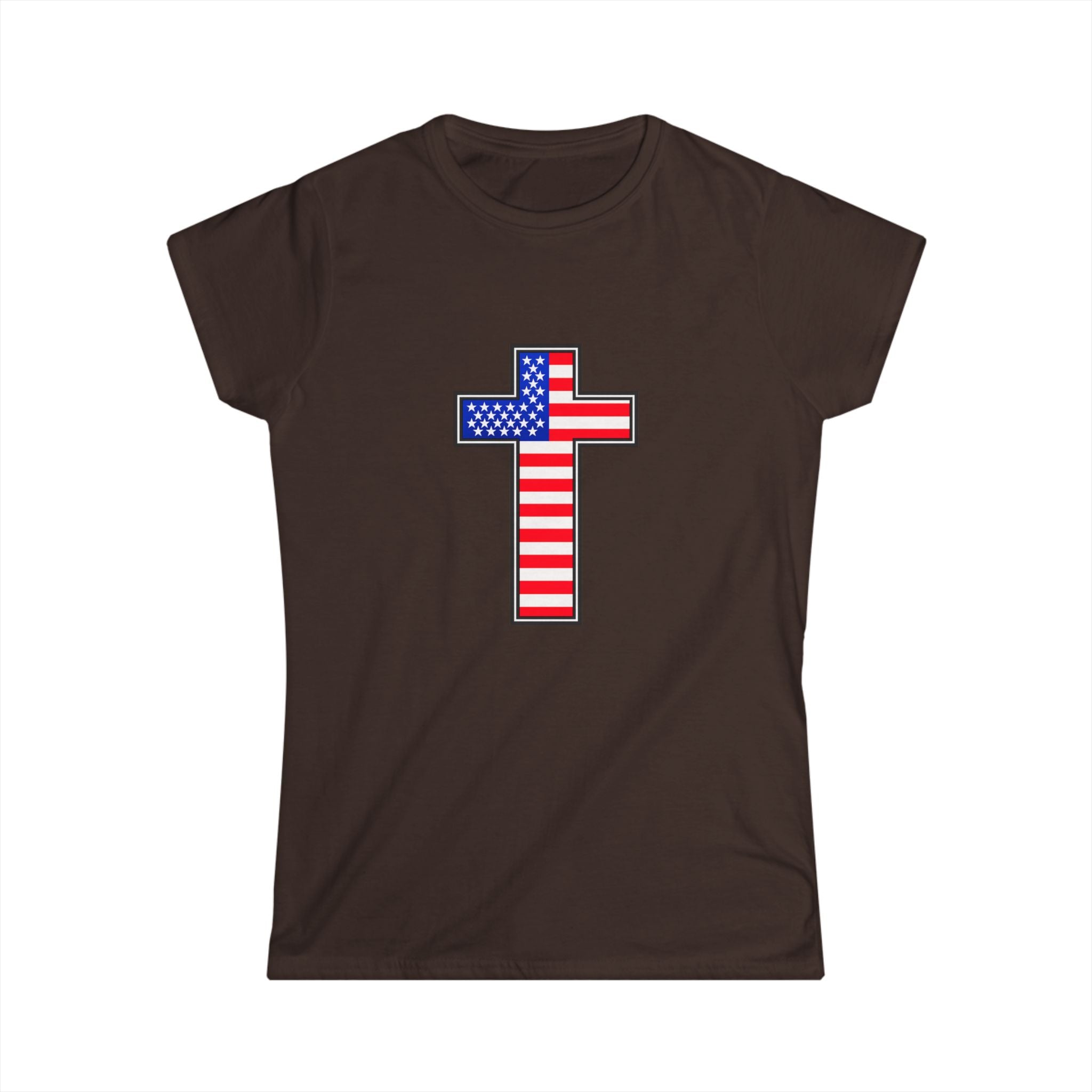 American Flag Cross Women's T-Shirt