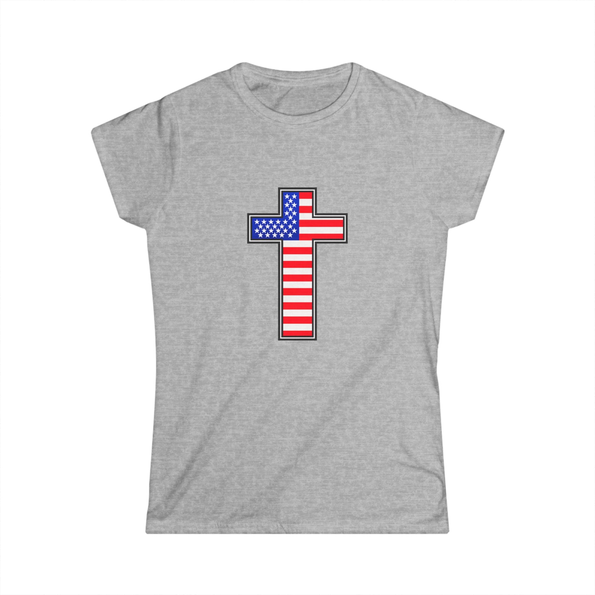 American Flag Cross Women's T-Shirt