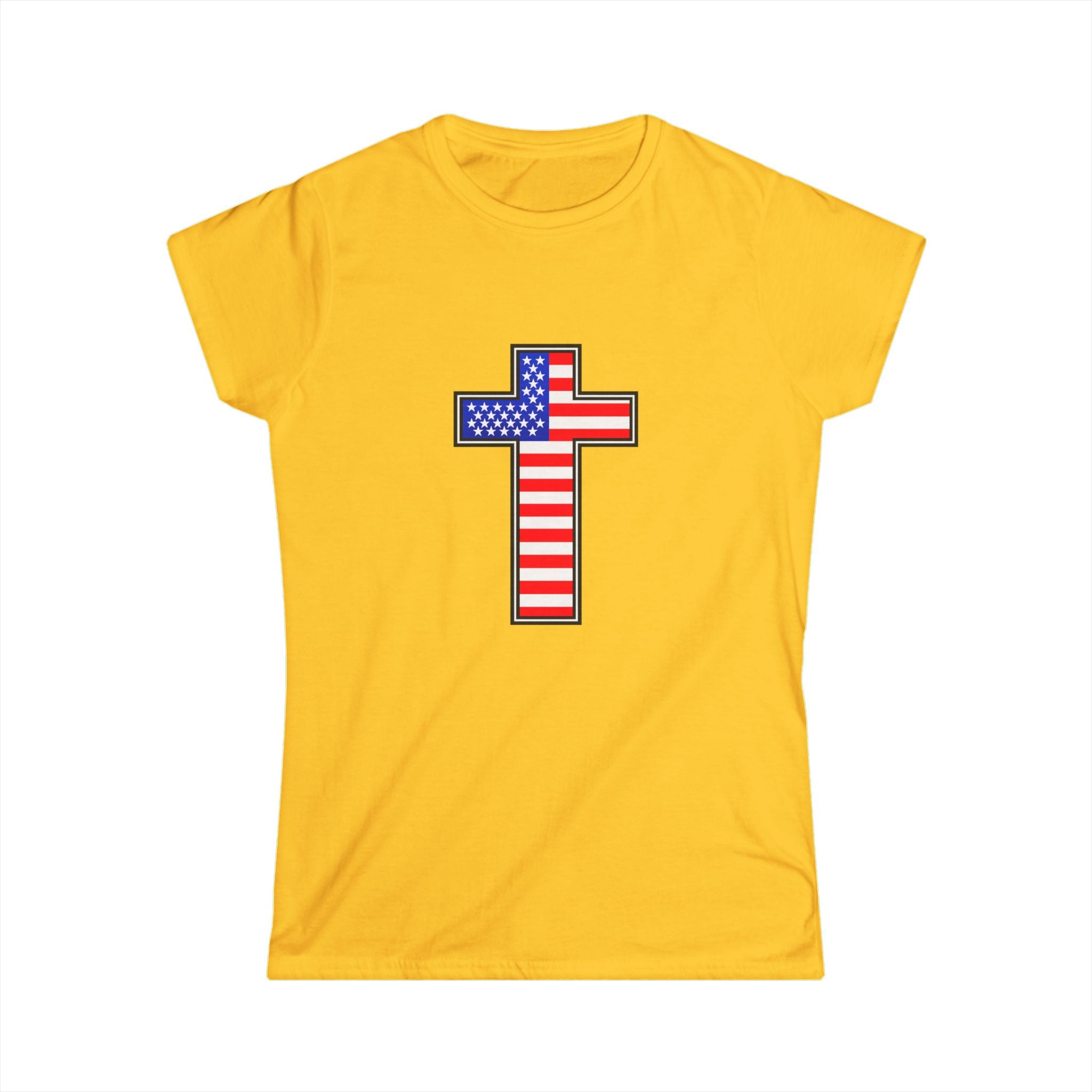 American Flag Cross Women's T-Shirt