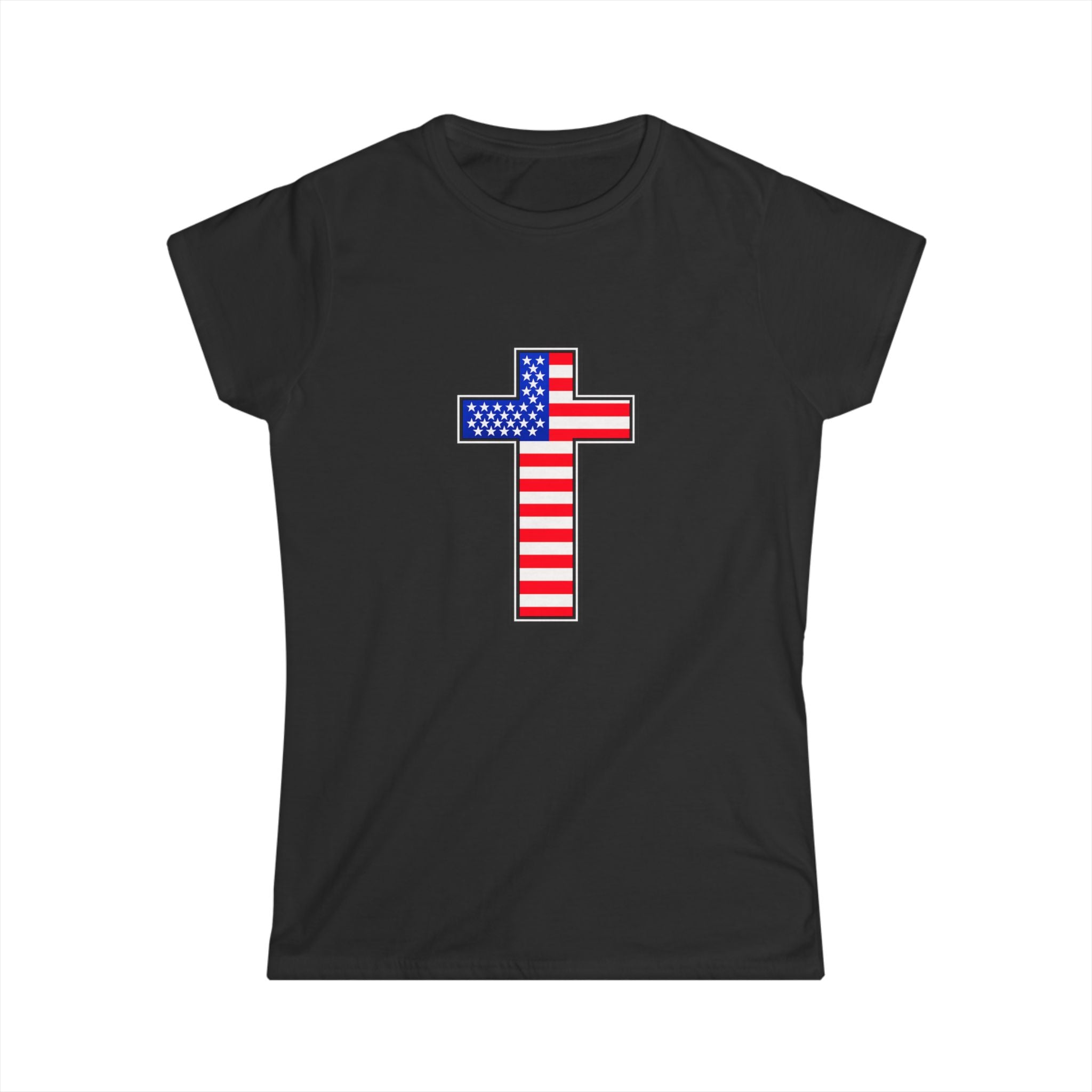 American Flag Cross Women's T-Shirt