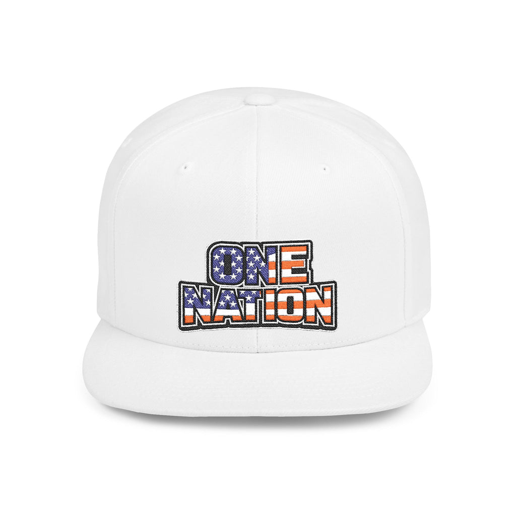 One Nation Snapback Hat Flat Bill Cap