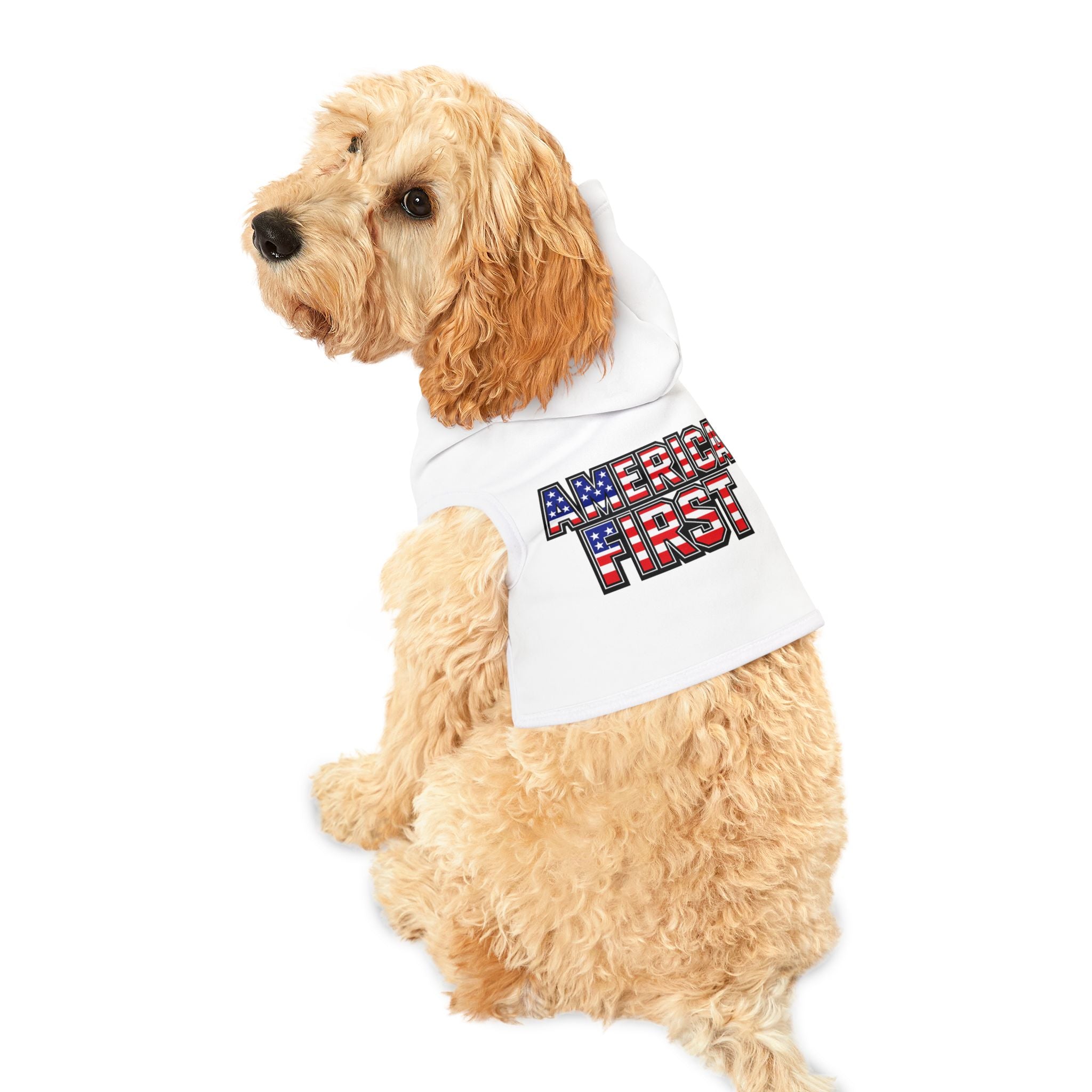 America First Pet Hoodie Patriotic Dog & Cat Hoodie